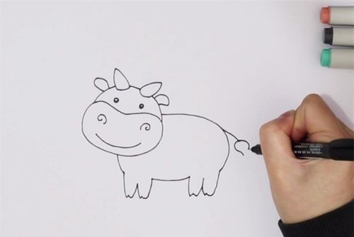 奶牛简笔画超详细画法简单图解 奶牛简笔画可爱漂亮