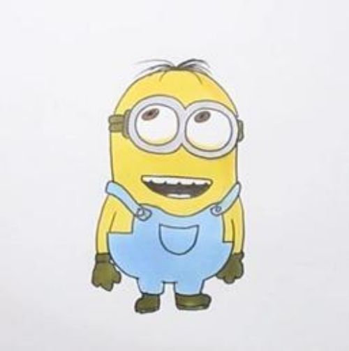 小黄人简笔画图片大全可爱 小黄人简笔画带颜色