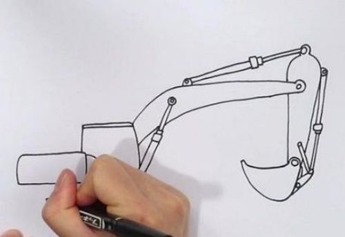 挖掘机简笔画怎么画 挖掘机儿童简笔画简单帅气