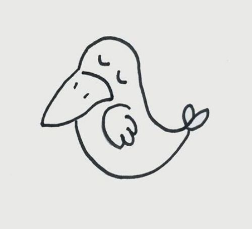 乌鸦简笔画彩色可爱 乌鸦简笔画简单画法漂亮