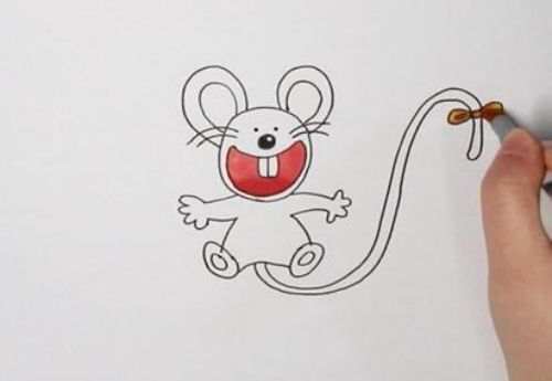 小老鼠简笔画怎么画漂亮 小老鼠简笔画儿童画步骤讲解