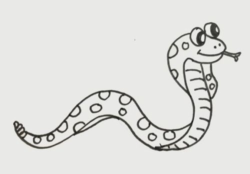 眼镜蛇简笔画怎么画 眼镜蛇简笔画儿童步骤教程-素描自学网 眼镜蛇简笔画怎么画 眼镜蛇简笔画儿童步骤教程
