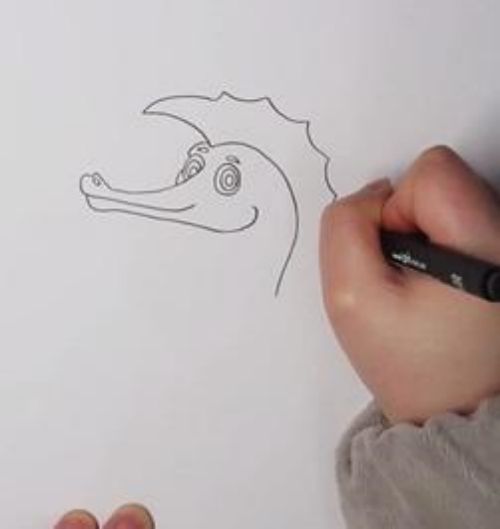 海马简笔画简单可爱 海马动物简笔画儿童步骤教程
