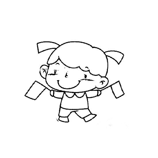 小女孩简笔画图片大全可爱 小女孩简笔画简单漂亮