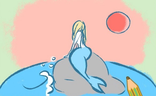 美人鱼简笔画漂亮公主 美人鱼简笔画图片简单画法