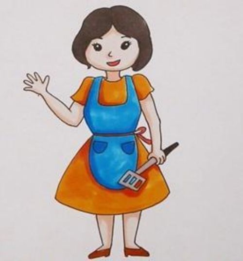 妈妈简笔画简单又漂亮全身 女神节简笔画图片大全