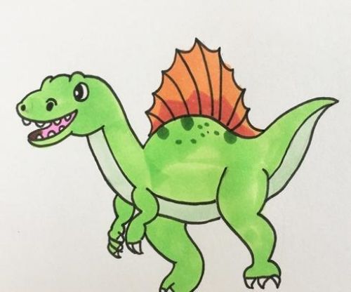棘龙简笔画怎么画 恐龙简笔画超详细教程-素描自学网 棘龙简笔画怎么画 恐龙简笔画超详细教程