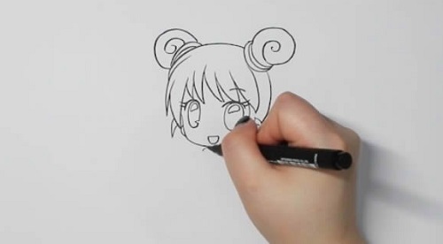 动漫少女简笔画简单漂亮 动漫公主简笔画画法教程
