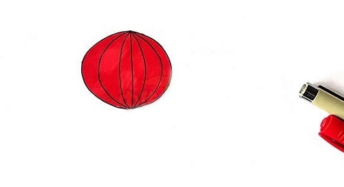红灯笼简笔画怎么画 红灯笼简笔画图片彩色画法