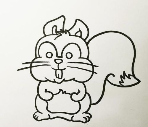 卡通松鼠简笔画怎么画 松鼠简笔画超详细教程