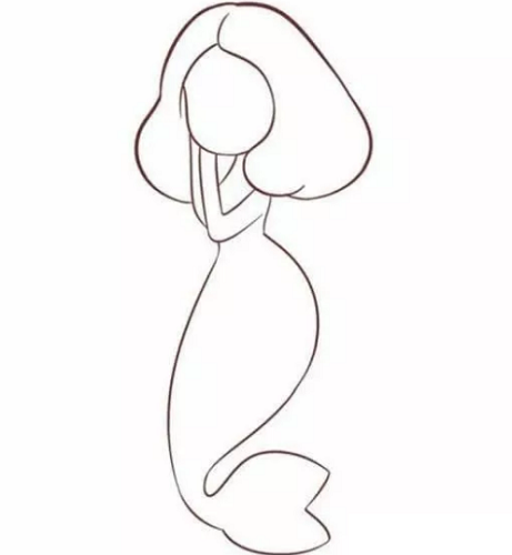 美人鱼简笔画怎么画漂亮 美人鱼简笔画彩色教程