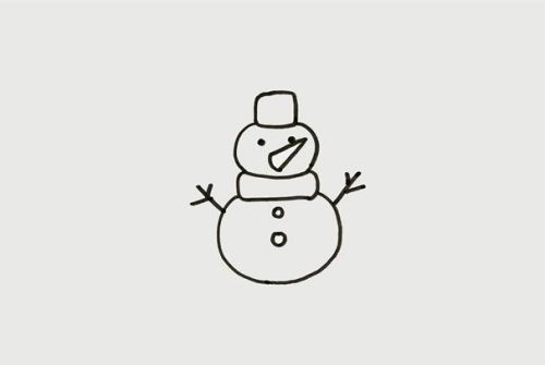 雪人简笔画怎么画 雪人简笔画大全带颜色 一步一步