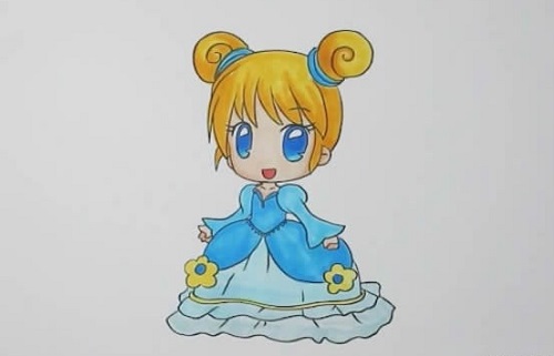 动漫少女简笔画简单漂亮 动漫公主简笔画画法教程