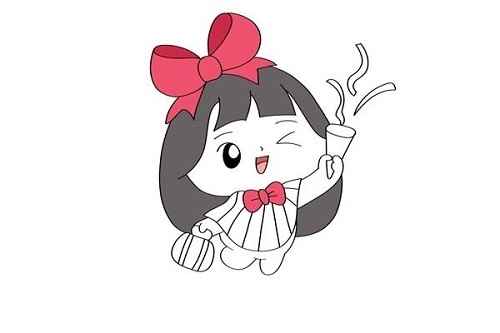 小女孩简笔画全身漂亮可爱 小女孩简笔画步骤图