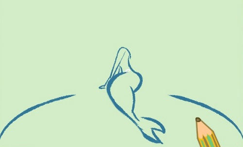 美人鱼简笔画漂亮公主 美人鱼简笔画图片简单画法