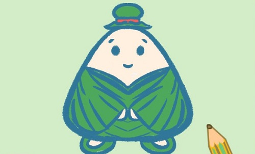 粽子简笔画卡通形象可爱 粽子简笔画带颜色步骤图