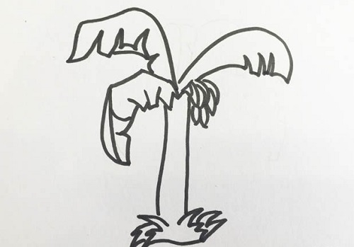 香蕉树简笔画怎么画 香蕉树简笔画彩色画法图解