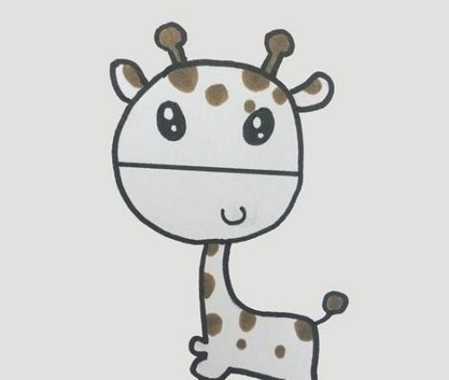 长颈鹿简笔画幼儿园怎么画 长颈鹿简笔画带颜色步骤图-素描自学网 长颈鹿简笔画幼儿园怎么画 长颈鹿简笔画带颜色步骤图