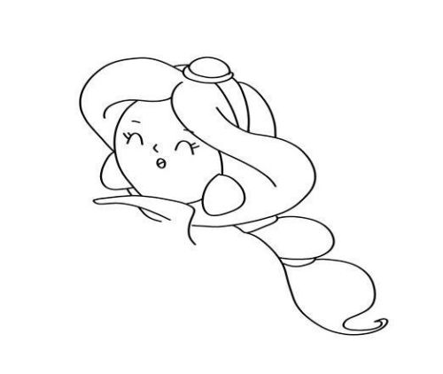 动画女孩怎么画 茉莉公主简笔画怎么画图片