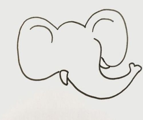 大象简笔画怎么画 大象简笔画图片大全可爱彩色