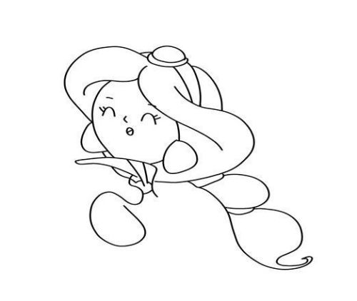 动画女孩怎么画 茉莉公主简笔画怎么画图片