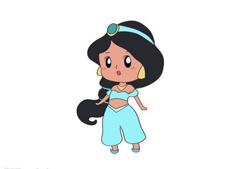 动画女孩怎么画 茉莉公主简笔画简单又漂亮