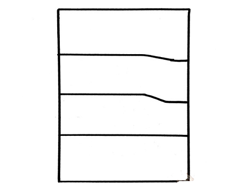 书架简笔画儿童画步骤图教程 书架书本简笔画