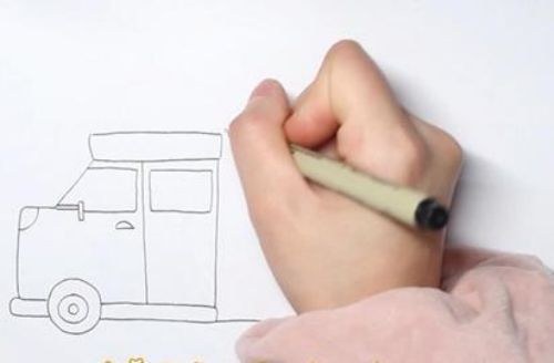 工程车简笔怎么画图片大全 工程车简笔画儿童画教程