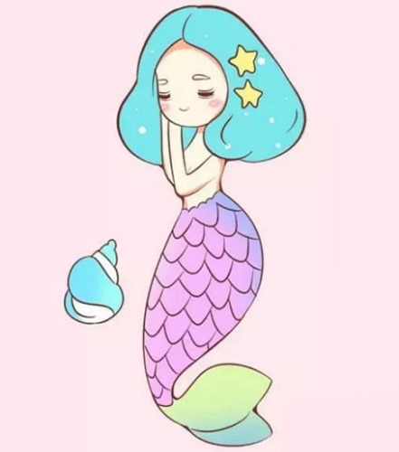 美人鱼简笔画怎么画漂亮 美人鱼简笔画彩色教程