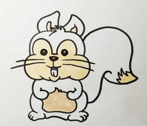 卡通松鼠简笔画怎么画 松鼠简笔画超详细教程