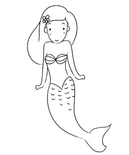 美人鱼怎么画 美人鱼简笔画幼儿园教学步骤