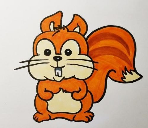 卡通松鼠简笔画怎么画 松鼠简笔画超详细教程