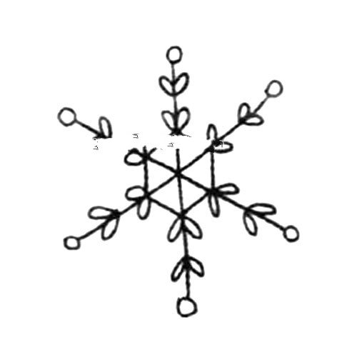 雪花简笔画简单漂亮儿童画图片 雪花简笔画可爱画法