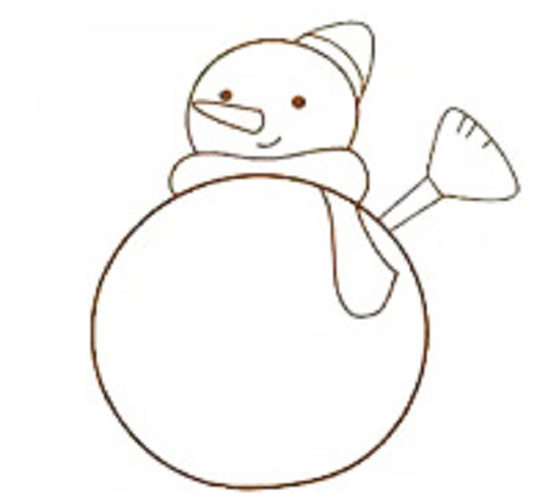 雪人简笔画儿童画彩色 雪人简笔画图片可爱简单画法