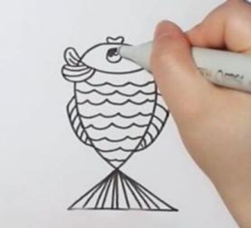 小动物简笔画大全 漂亮小鱼简笔画怎么画
