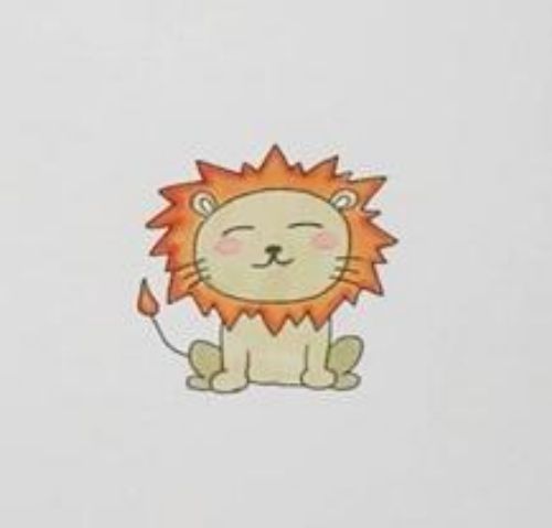 狮子简笔画怎么画 狮子简笔画图片彩色画法