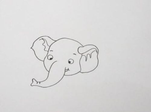 大象简笔画可爱一步一步教学 大象简笔画彩色简单