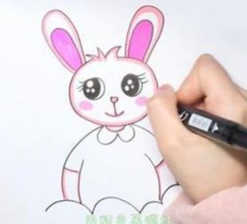 小动物简笔画大全 可爱彩色小兔子简笔画怎么画