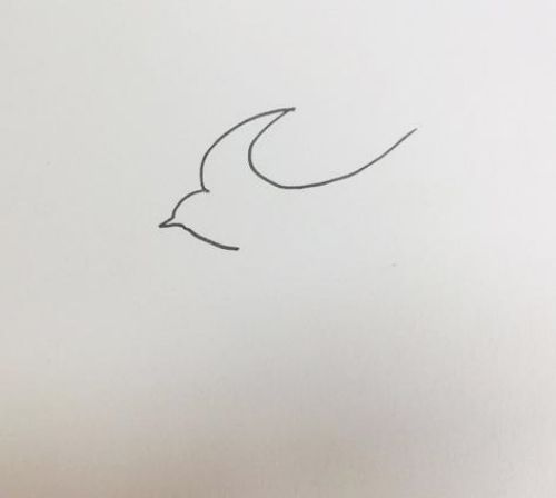 小燕子简笔画卡通可爱 燕子简笔画儿童简笔画步骤图