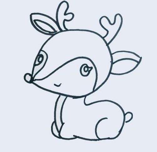 鹿简笔画简单好看 小鹿简笔画彩色图片画法
