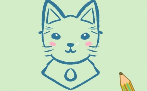 猫咪简笔画简单可爱画法 猫咪头像简笔画儿童画步骤