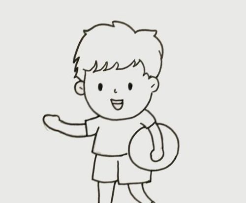 小男孩篮球简笔画图片大全 男孩打篮球简笔画怎么画帅气