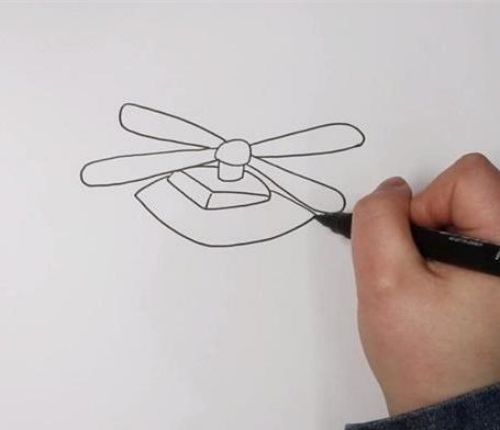直升机简笔画怎么画 直升机简笔画带颜色