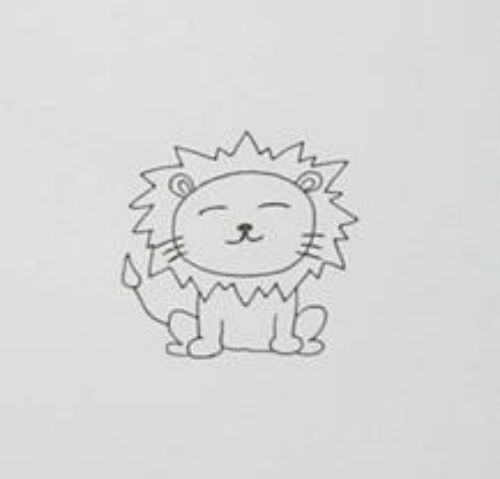 狮子简笔画怎么画 狮子简笔画图片彩色画法