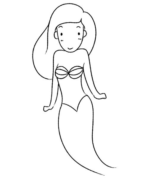 美人鱼怎么画 美人鱼简笔画幼儿园教学步骤