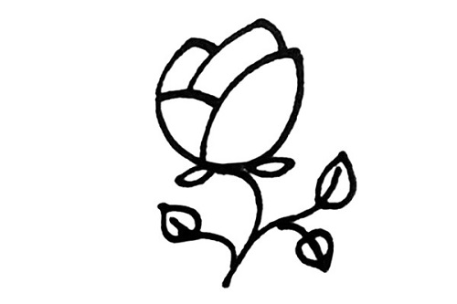 玫瑰花简笔画简单漂亮 玫瑰花简笔画一朵步骤