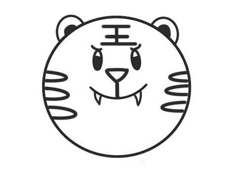 虎头简笔画卡通2022 虎头简笔画简单漂亮画法