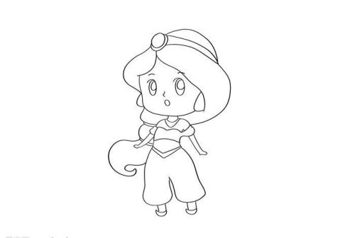 动画女孩怎么画 茉莉公主简笔画简单又漂亮