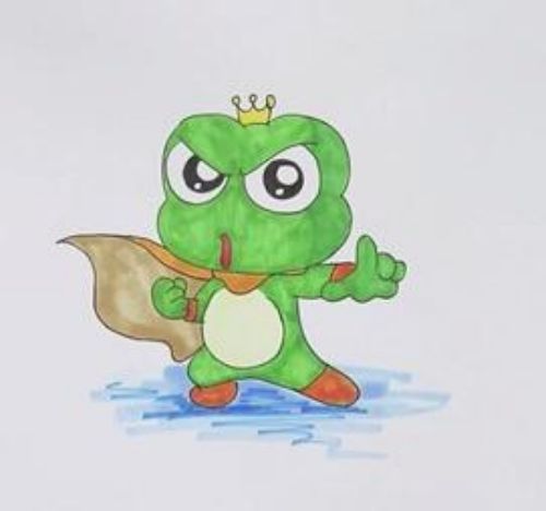 青蛙王子简笔画儿童简笔画 青蛙王子简笔画可爱卡通画法