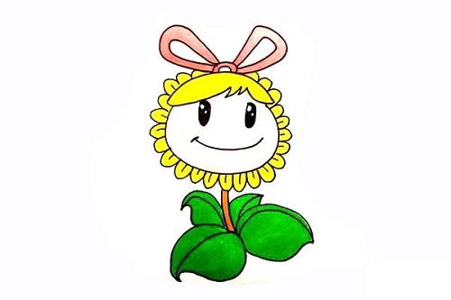 向日葵简笔画儿童涂色画 向日葵简笔画卡通版画法